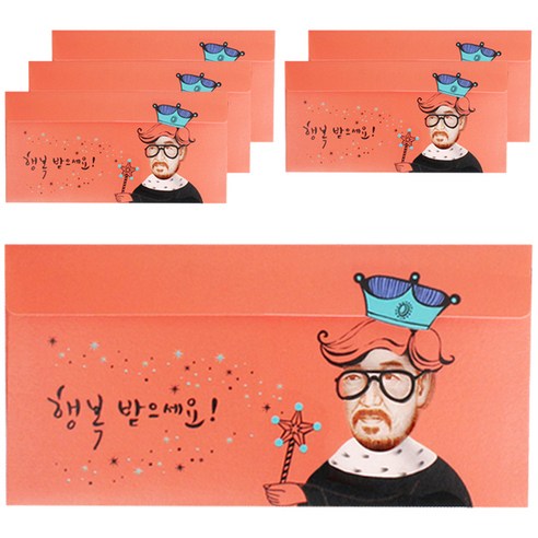 솜씨카드 방긋 돈봉투세트, 신사임당님, 6개입