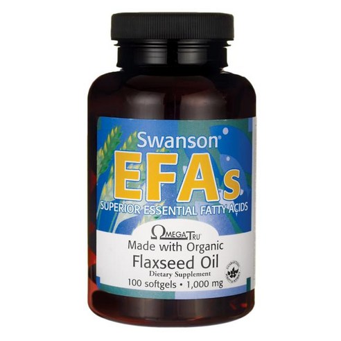 스완슨 EFAs 플렉씨드 오일 1000mg 소프트젤, 100정, 1개