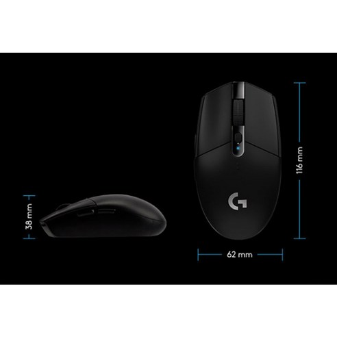 로지텍 LIGHTSPEED 무선 게이밍 마우스 G304, G304 M-R0071, 블랙