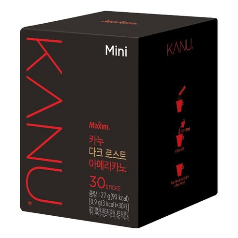 카누 다크 로스트 아메리카노 미니 원두커피믹스, 27g, 1개