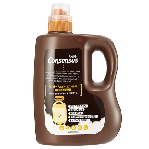 컨센서스 베이비로션향 섬유유연제, 3.4L, 1개