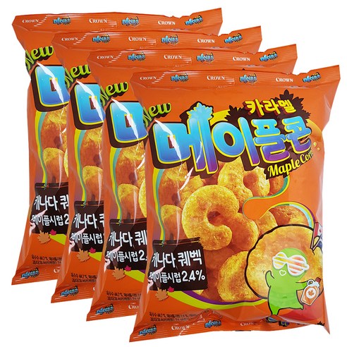 크라운 카라멜 메이플 콘, 74g, 4개