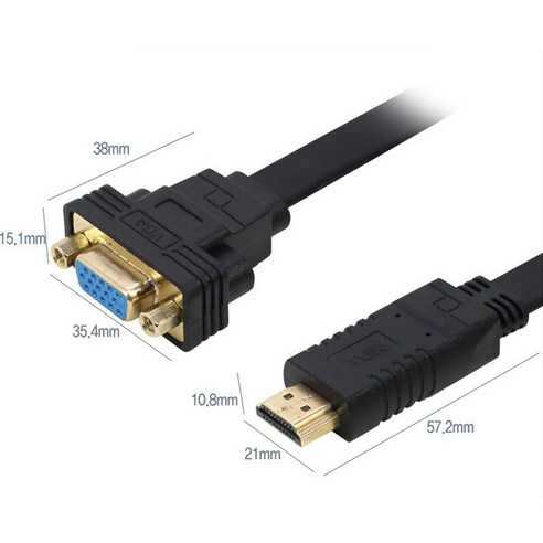 HDMI VGA 간 호환성 해결 플랫타입 컨버터