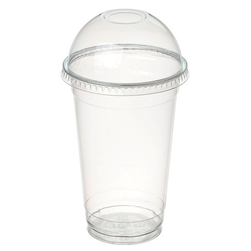 커피촌 투명 PET 아이스컵+돔뚜껑, 470ml, 100개