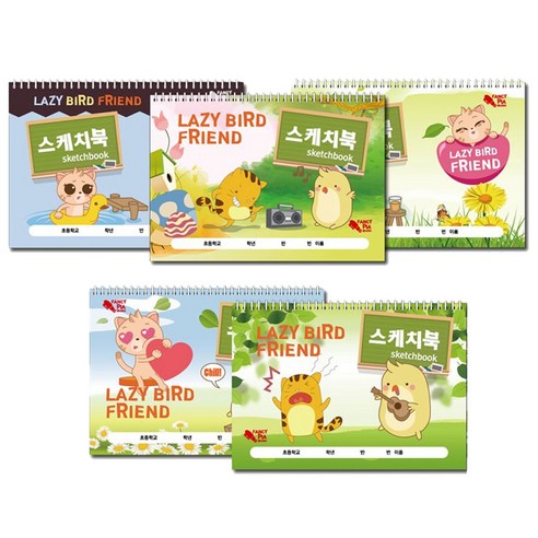 팬시토피아 캐릭터 스케치북 랜덤발송, 30매, 5개