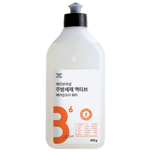 레인보우샵 주방세제 액티브 베이킹소다 워터, 420g, 1개