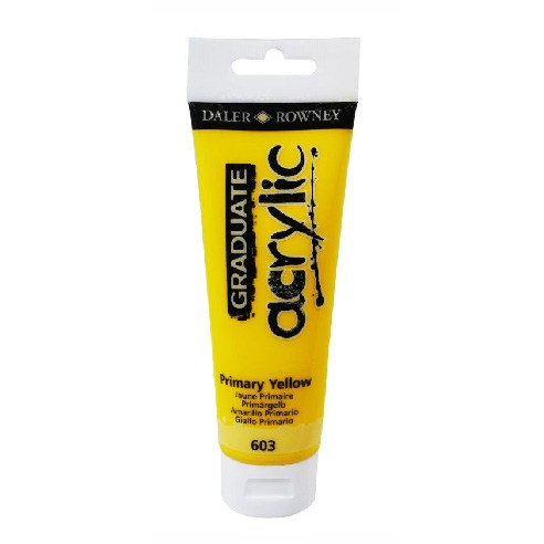 델러로니 아크릴물감 006 믹싱화이트, 120ml 603PrimaryYellow, 1