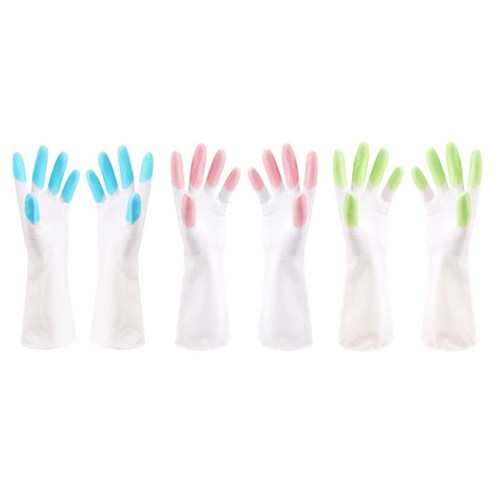 블럭마트 주방 고무장갑, 랜덤 발송, 소(S), 3개