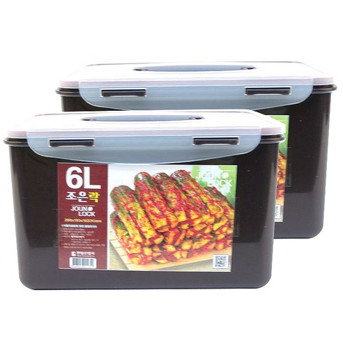 조은락 밀폐용기 초코, 6L, 2개