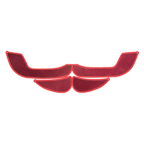 이모션 벨벳 와인원단 레드테두리 도어커버, 기아, 카니발 KA4