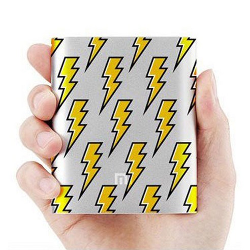 호랑무보 샤오미 10400 mAh 보조배터리용 디자인 스킨, 라이트닝 패턴, 1개