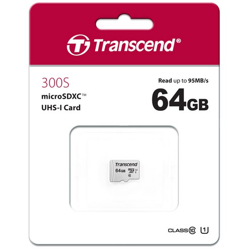 트랜센드 마이크로 SD 메모리카드 TS64GUSD300S, 64GB