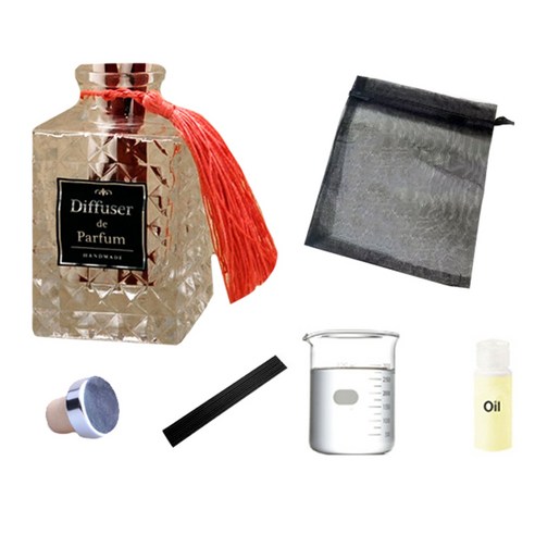 디퓨저KIT 큐브도트사각 100ml 꽃향, Red Rose
