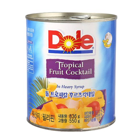 돌 후르츠칵테일 통조림, 836g, 1개