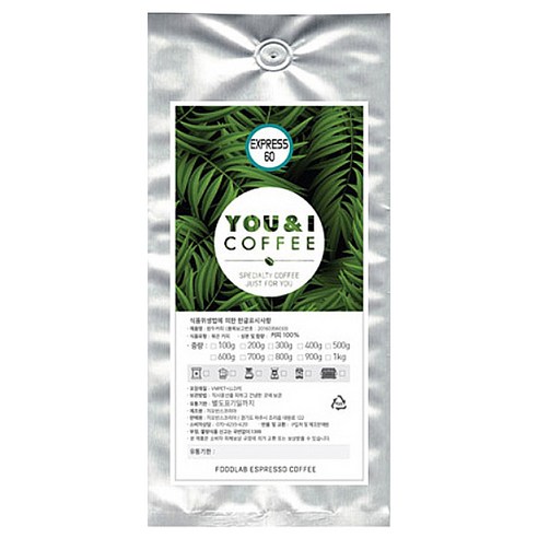 YOU&I커피 EXPRESS 60 원두 커피, 홀빈(분쇄안함), 500g