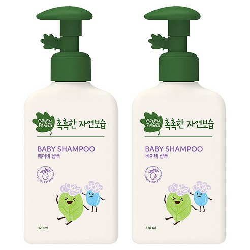그린핑거 촉촉한 자연보습 샴푸 +샴푸, 320ml, 2개