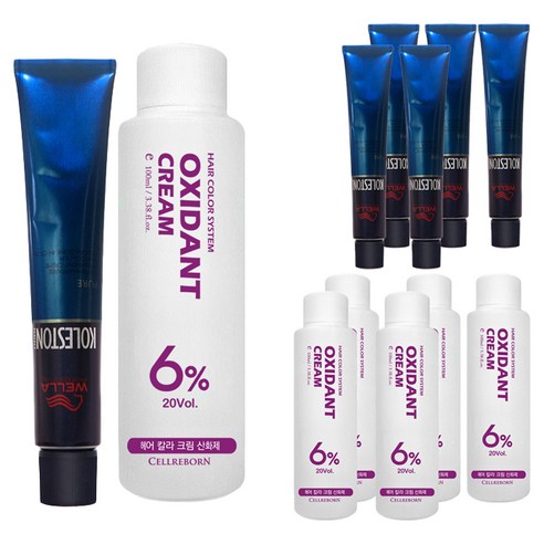웰라 뉴콜레스톤 퍼펙트 퓨어컬러 염색제 80g + 산화제 100ml, 바이올렛 6/6, 6세트