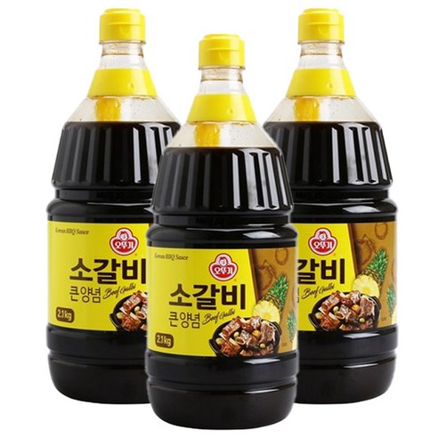 오뚜기 소갈비 큰양념, 2.1kg, 3개