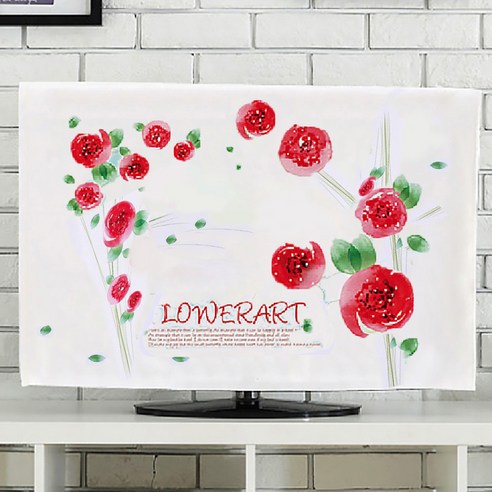 디엠코퍼레이션 알럽홈 아트 패브릭 TV 커버, 플라워아트