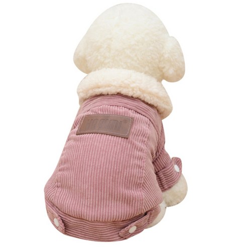 블럭마트 애견 고양이 코듀로이 아우터, 핑크