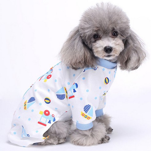 아울리빙 강아지 실내복 앤 잠옷, L