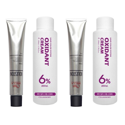 웰라 뉴콜레스톤 퍼펙트 퓨어컬러 염색제 80g + 산화제 100ml, 체리레드 14/45, 2세트