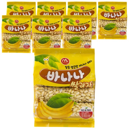 맘모스제과 바나나 쌀과자, 70g, 8개