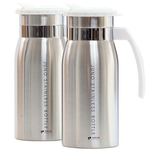 키친아트 주노 스텐레스 실리콘 커버 물병 2p, 혼합 색상, 1300ml, 2개