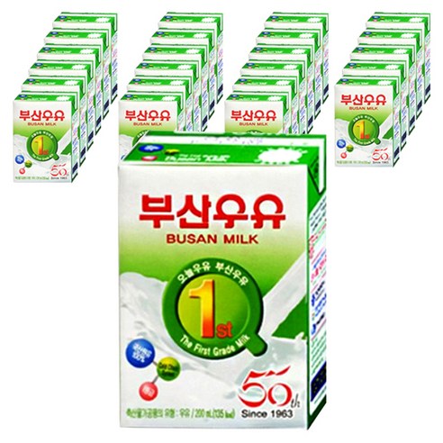 부산우유 멸균 흰우유, 200ml, 24개
