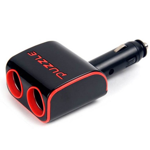 카데코 퍼즐 컬러 접이식 2구 소켓 핫핑크, 1개