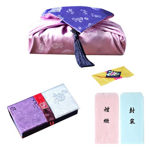 팔복상회 현금 예단세트 릴리, 신부(예단) 2색함 / 예단보 황금색 추가 / 예단 서식지 추가