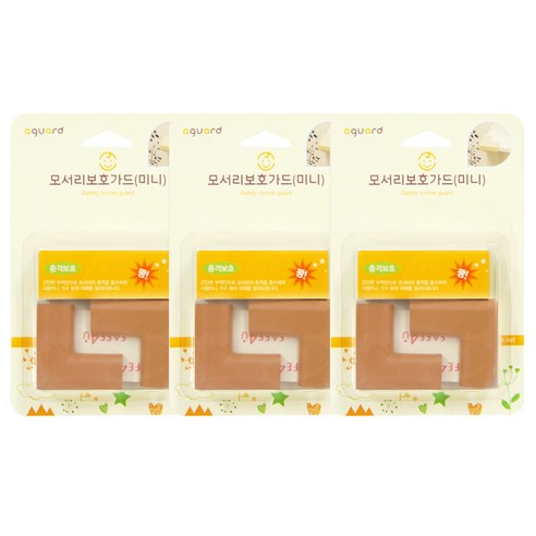 아가드 엘트리 코너보호대 일반형 3p, 우드, 2개입