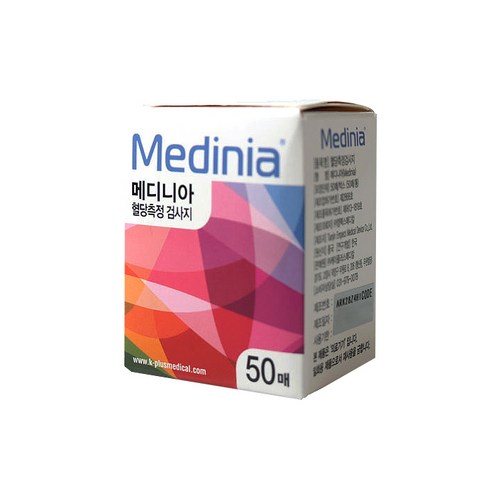 메디니아 혈당시험지 1박스 50매, 1개, 50개입