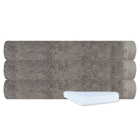 송월타월 프리미엄 크라운 50바스 수건 230g 30수 면사 회색 3p + 컬러세면 32 하늘 55g, 1세트
