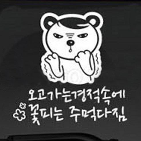 본투로드 개성넘치는 초보운전스티커, 06_A-오고가는 경적속에~ - 흰색, 1개