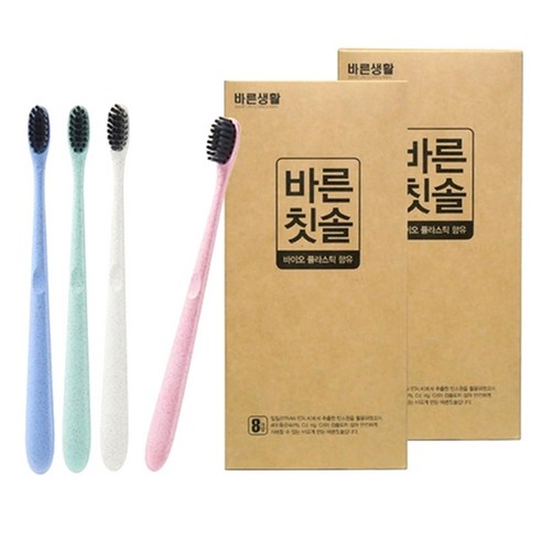 에이치앤비 바른칫솔, 8개입, 2개