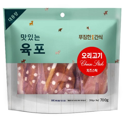 반려견용 푸짐한간식 맛있는 육포 700g, 오리 치즈스틱, 1개
