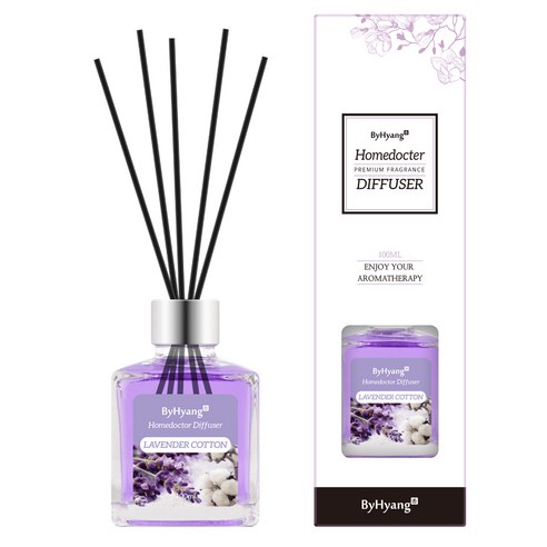 바이향 리프레싱 홈닥터 디퓨져 100ml, 라벤더 코튼, 1개