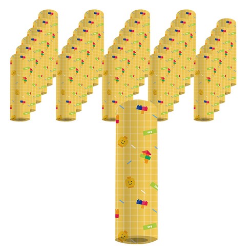 나노씨엔티 랩핑포장지 297 x 420 mm, 장난감체크무늬, 30개입