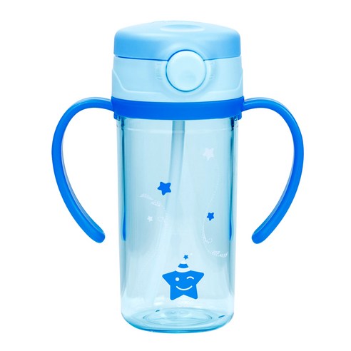 아가프라 스타 빨대컵 2단계 300ml, 블루, 1개