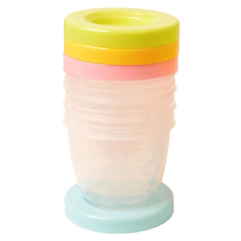 베베앤맘 밀폐형 이유식 용기, 혼합색상, 4개, 280ml