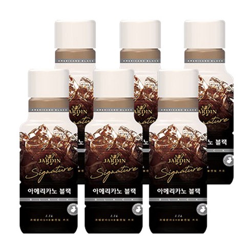 쟈뎅 시그니처 아메리카노 블랙, 1.1L, 6개