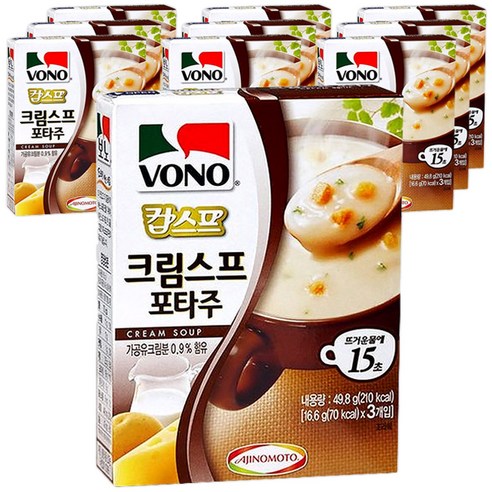 보노스프 크림스프 포타주 분말스프 3p, 49.8g, 10개입