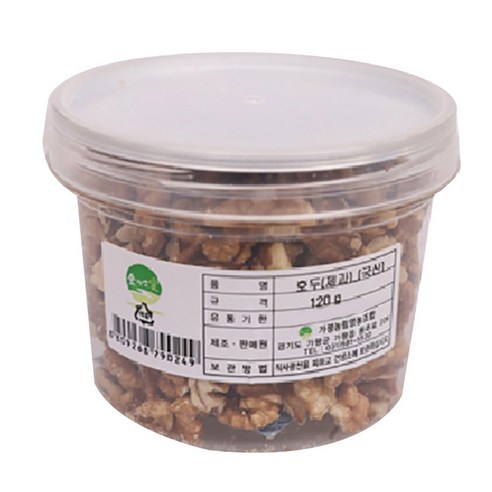 숲자연애 깐호두 제과, 120g, 1개