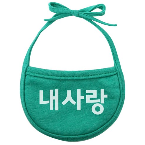 이츠독 강아지 턱받이 내사랑 S, 초록, 1개