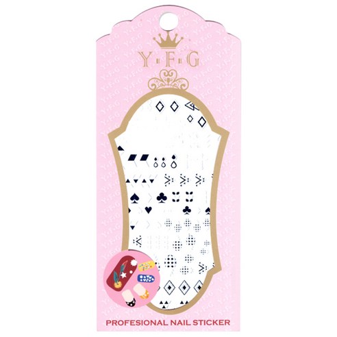 YFG 프로페셔널 네일 스티커, Y41, 1개