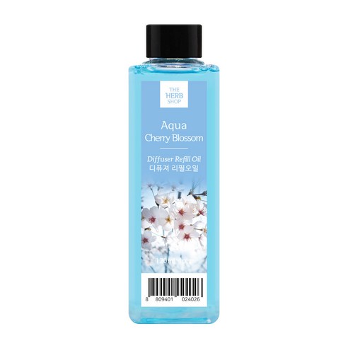 더허브샵 디퓨저 리필 오일, 아쿠아 체리블라썸, 120ml