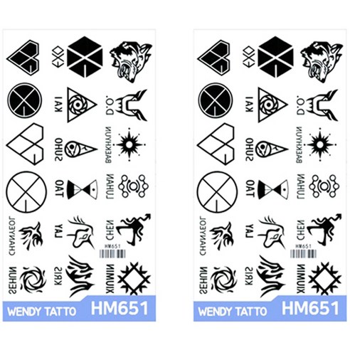 파티복닷컴 중형 타투스티커, 2개입, HM651