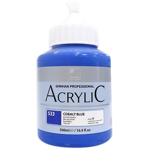 신한 아크릴물감 533, 500ml 533CobaltBlue, 1