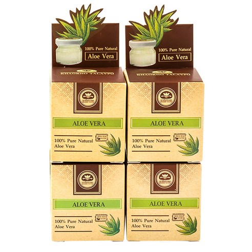 카오코 100% PURE 알로에베라 수딩젤 원액, 25ml, 4개